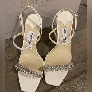 Jimmy Choo meira bridal Crystal-Strap Slingback Heels